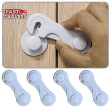 Cabinet Door Locks for Baby Proofing and Child Safety, 4 Pack Childproof Cabinet