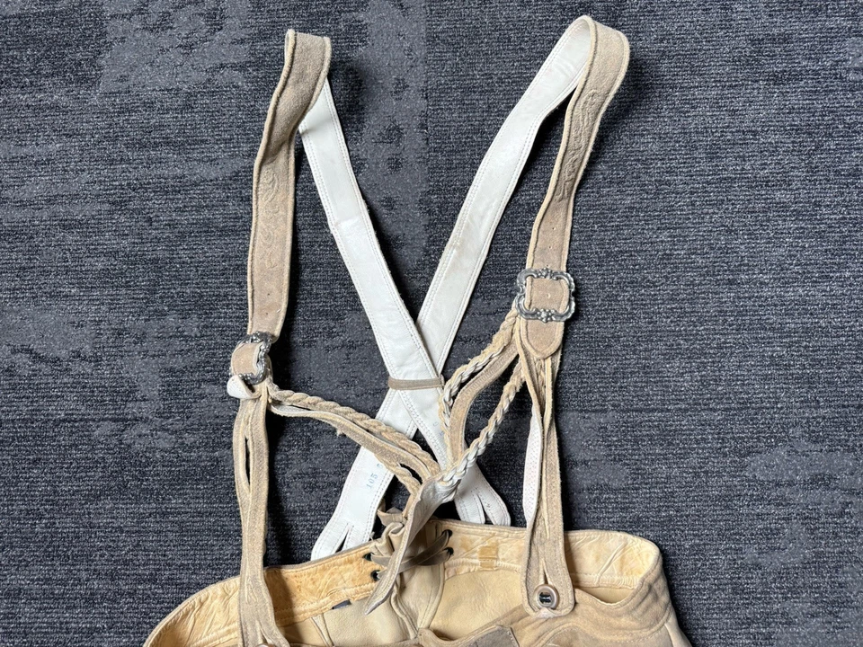 Lederhose Trachten kurz Dreiviertel Hose Herren gebraucht - Bild 2 von 4