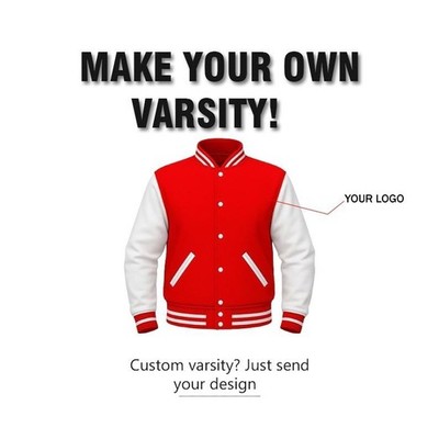 Custom Varsity Jacket - Personalisierte Letterman Jacke mit Stickerei | Unisex V