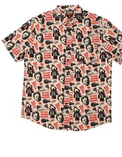 NEW Creepy Co. Horror TEXAS CHAINSAW MASSACRE BUTTON-UP SHIRT Size Large