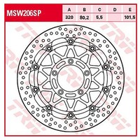 TRW Bremsscheibe 5,5 Mm Ohne ABE (FüR: MV Agusta F4 1000 RR ABS 14-18 Vorne )