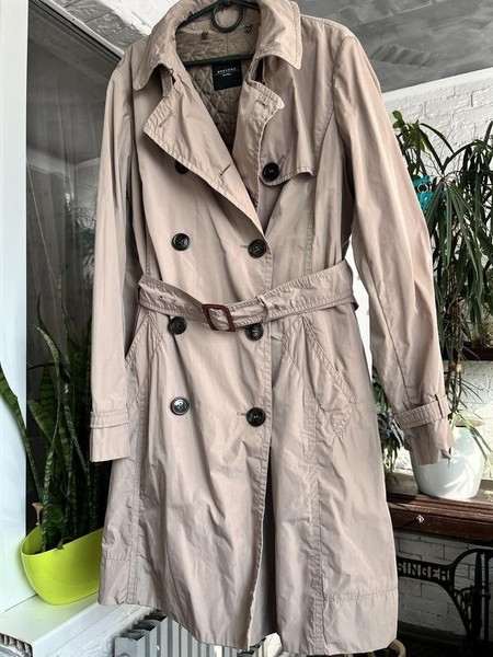 Women Weekend Max Mara Trench Coat Beige Polyamide