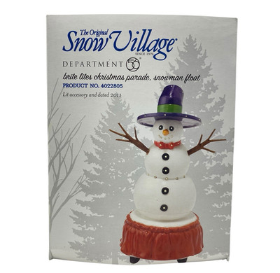 Dept 56 Brite Lites Christmas Parade Snowman Float  4022805 Snow Village 2011
