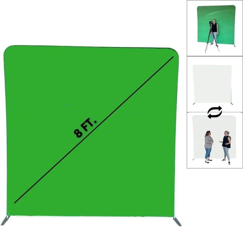 Video Pantalla Verde Chromakey Glide Gear BCK 50 8x8 Soporte Antiarrugas Telón de Fondo Foto 4 de 4