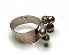DQ10 Vintage Mexico 925 Sterling Silver Orb Ball Cluster Wide Band Ring Sz 8 — photo 3