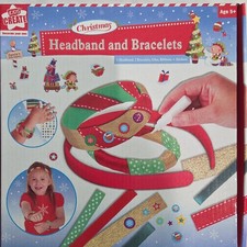 Kids Create Santa Christmas Bead Art Craft Kit Headband & Bracelets Set 5+ AYOH