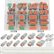 215 PCS Deutsch Connector Kit, DT 2 3 4 6 8 12 Pin Connectors, IP67 Waterproof E