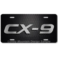 Mazda CX-9 Inspired Art Gray/Mesh FLAT Aluminum Novelty Auto License Tag Plate