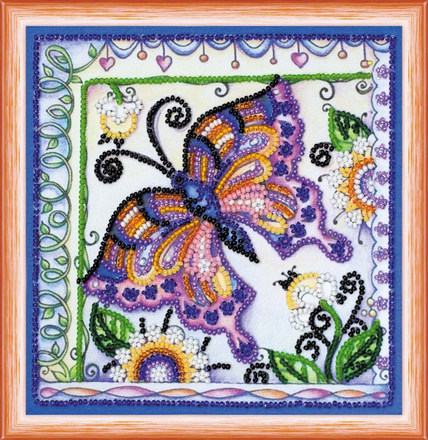 Kit de bordado de cuentas de mariposa - Juego de manualidades de cuentas...