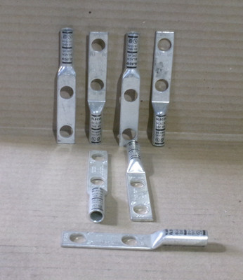 New Lot of 7 Ilsco CLND-2/0-12-134 Compression Lug 2 Hole BLACK DIE 45
