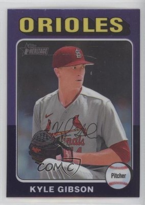 2024 Topps Heritage Hot Box Chrome Purple Refractor Kyle Gibson #269 9e1