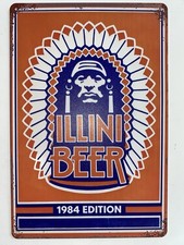 Illinois University Fighting Illini Beer Sign - Retro 1984