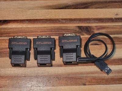 ATLONA POWERLESS DVI EXTENDER AT-DVI60SRS Rx And Tx 2 Receivers 1 Transmitte