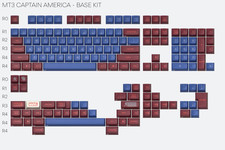 NEW DROP Marvel Captain America Red Blue Custom Keyboard Keycap Set 1800 65 TKL
