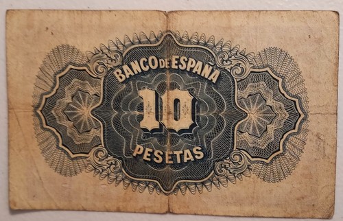 1935 Spain 5 Pesetas Note; Pick 85 - Picture 2 of 2