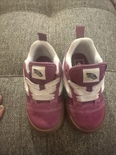 Vans Toddler Knu Skool Elastic Lace - Bright Gum Willow Herb Size 8 EUC in box.