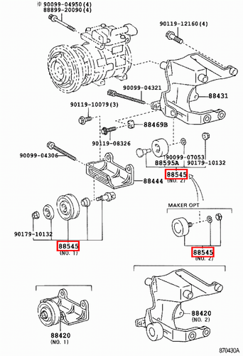 Genuine LandCruiser FZJ80 FZJ79 FZJ78 FZJ76 1FZ Air Conditioner Idler Pulley - Picture 4 of 20