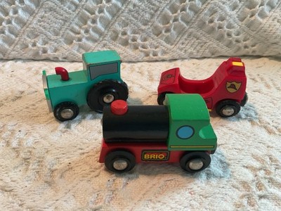 Brio Train  Bob The Builder Travis, Wood Train Car Plastic Fire (Lights Sounds)