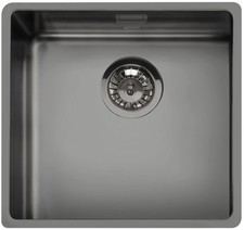Smeg Kitchen Sink Stainless Steel Gunmetal PVD Brushed BowlSize50x40cm VSTR50DKX