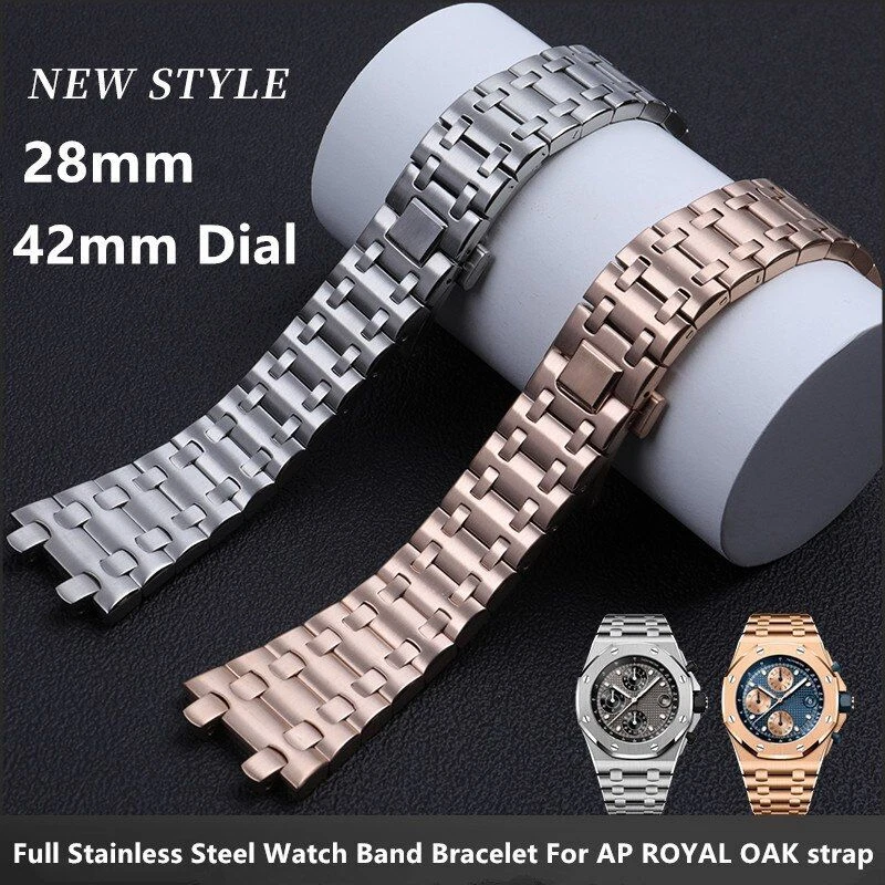 28.5 mm Stainless Steel Watch Bracelet Fits For Audemars Piguet Royal Oak 15710