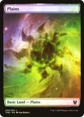 MTG FOIL Plains Full Art - Theros Beyond Death #250