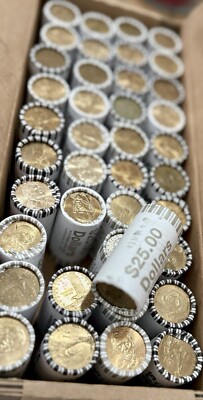 One Sealed $1 Bank Roll Dollar Unsearched Golden Sacajawea Susan B One Sealed $1 Bank Roll Dollar Unsearched Golden Sacajawea Susan B
