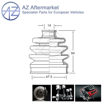 Fits Nissan Micra Mazda Demio Daihatsu Storia AZ Front Outer CV Joint Boot Set