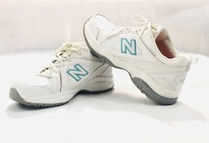 New Balance 608 V3 Trainers Memory Comfort Womenâs 10.5 White Baby Blue | eBay