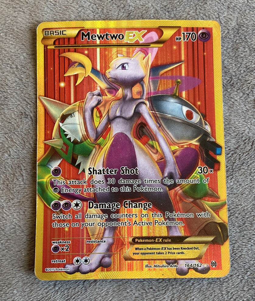 Mewtwo EX Secret Rare Full Art 164/162 BREAKThrough Pokemon Card MP