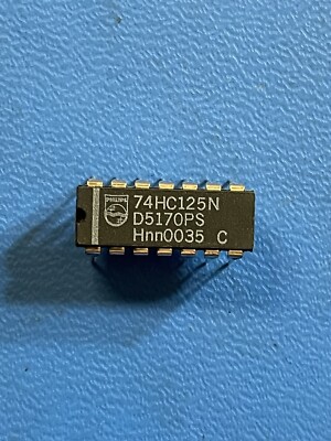 74HC125N BUS DRV 1/FUNC 4Bit TRUE O/PUT CMOS 14-PIN PDIP (5 PER LOT)