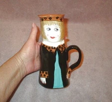 Vtg Bella Casa Lucy Latte Lady Vase Susan Paley Ganz Home Decor Old Money Glam