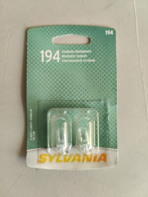 Sylvania Basic 194 Two Bulbs Plate Tag Light 14V 3.8W