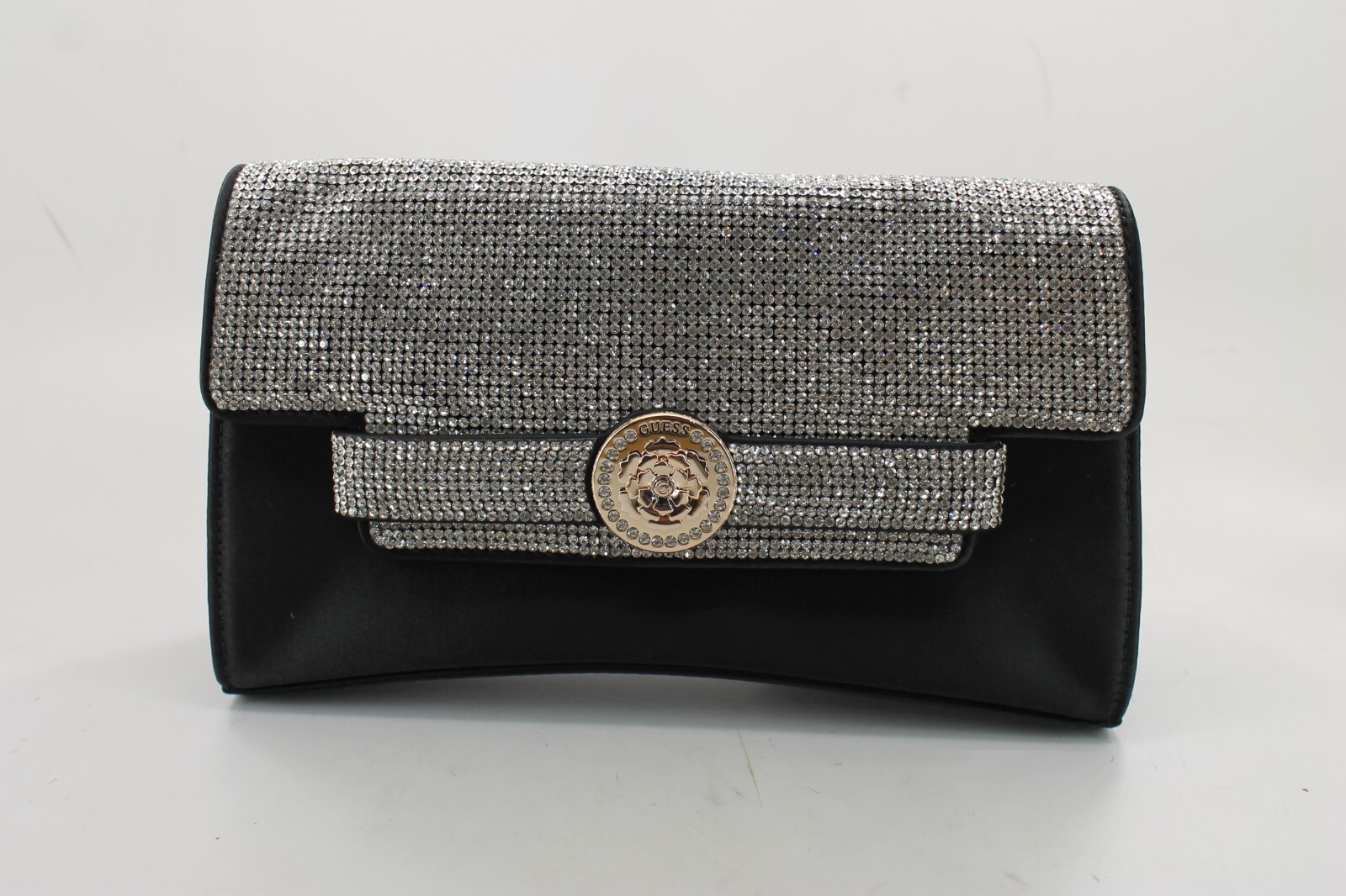 Guess Women's Handbag - Black satin GOLDEN ROCK - RS874970