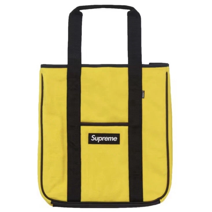 FW18 SUPREME POLARTEC TOTE BAG YELLOW NEW WITH TAGS (hat cap beanie tee jacket)