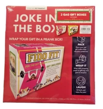 Joke Gag Gift Boxes Set of 2 Fido Fit & Social Influencer Wrap Gift Prank Box