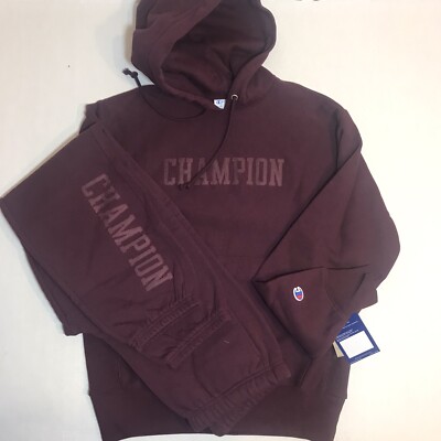 CHAMPION 2pc Set Reverse Weave Set Exclusive Lim Ed M Hoodie, Pants