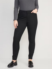 Old Navy Pixie Skinny Ankle Dress Pants Womens 14 Black Stretch NEW