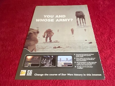 PAD57 2 PAGE GAME ADVERT 12X18 STAR WARS FORCE COMMANDER PC CD ROM