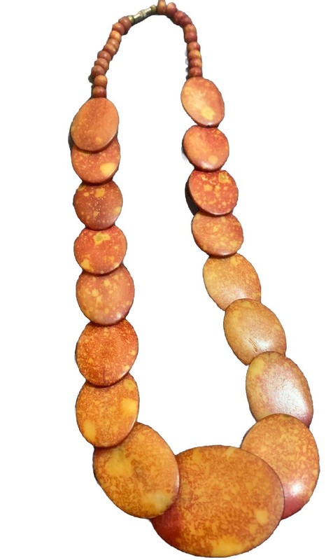 Vintage Coral Disk Bead