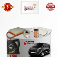 Set Service 4 Filter Und ÖL Citroen Spacetourer 1.6 D 66KW 90CV Von 2018->