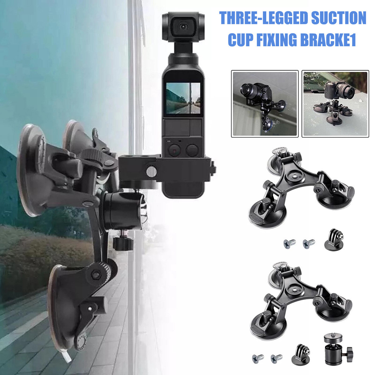 360° Suction Cup Car Holder Mount Cradle for GoPro Hero 10 9 8 7 DJI