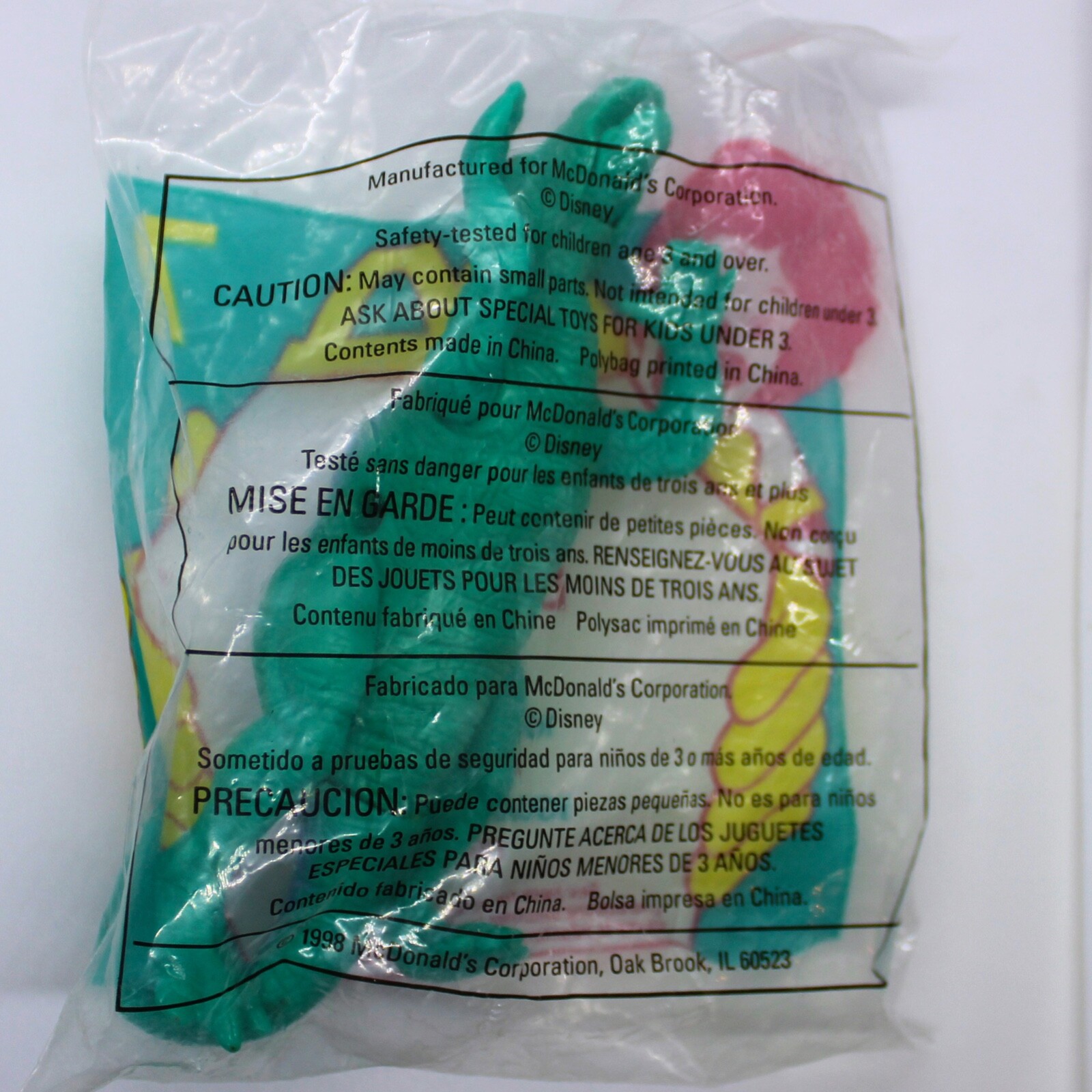 Vintage McDonalds Happy Meal ANIMAL KINGDOM IGUANODON #7 Walt Disney 1998 *NEW*