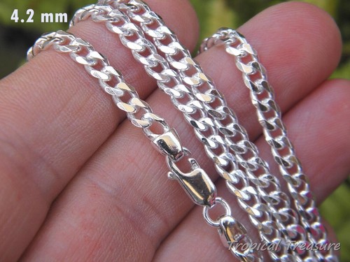 CURB Chain - 100% SOLID 925 Sterling Silver (options) - Picture 23 of 32