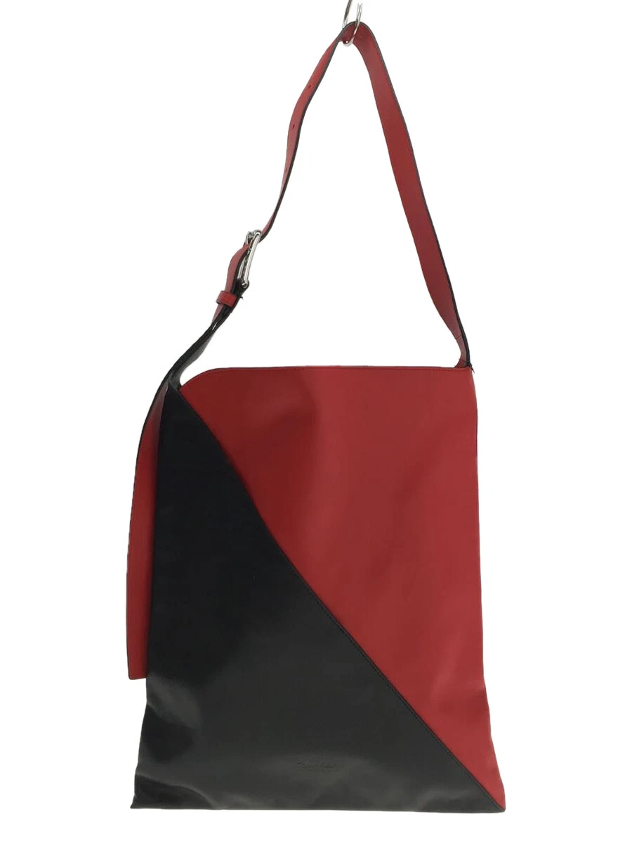 Calvin Klein platinum Tote Bag RED Cowhide | eBay