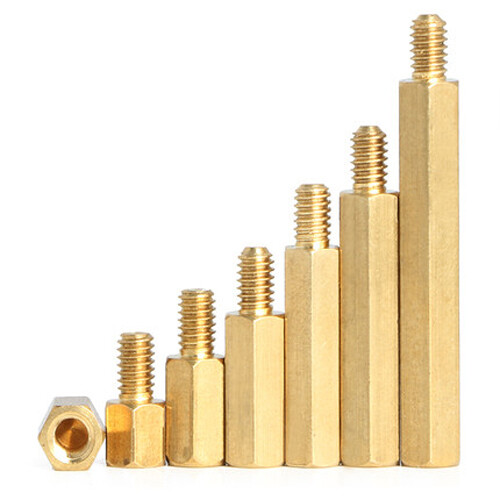M2.5 Brass Singlehead Screws Hex Pillars Standoff Spacer Column