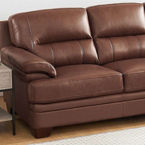 Hydeline Luxor Top Grain Leather Loveseat, Memory Foam and Springs Seating - Picture 15 of 27