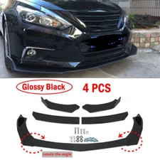 4Pcs Front Bumper Lip Body Kit Lower Spoiler Splitter For Nissan Altima 2016+