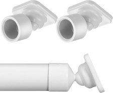 2 Sets Angled Shower Rod Mount for Sloped Walls Angled Wall Bracket for 25 Mm Sh