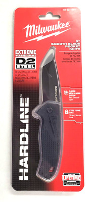 48-22-1994 Milwaukee 3'' Hardline Smooth Blade Pocket Knife D2 Drop Point