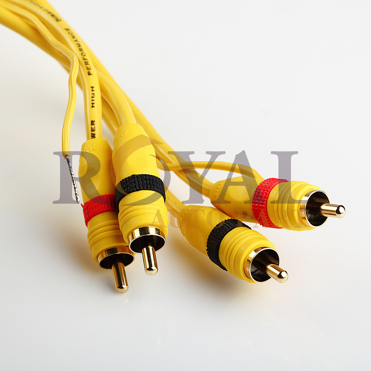 12ft Yellow RCA Male to Male Audio Cable Amplifier Automotive eBay